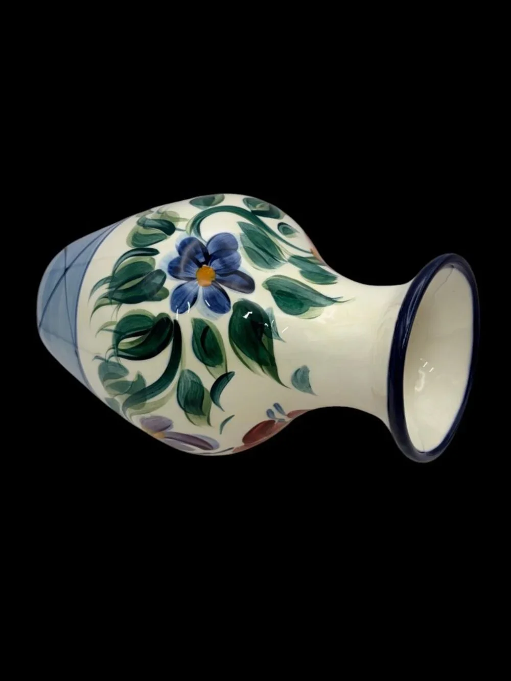 Vintage Gail Pittman “Annabella” Hand-Painted Art Pottery Vase Signed 1995